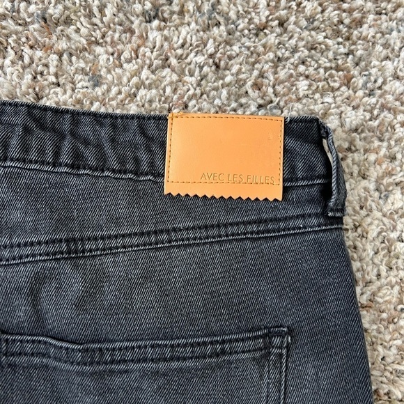 Avec Les Filles Black Distressed Mom Jeans High Rise - Picture 4 of 5